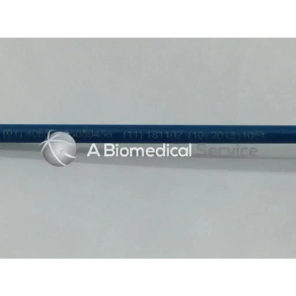 Blue cylindrical conmed detachatip ii multi-use standard handle with engraved text and silver a biomedical logo