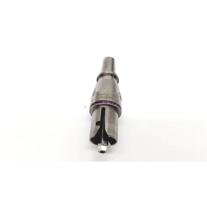 Silver metallic dental drill bit with purple accent and engraved markings for conmed hall powerpro trinkle ao pro2029