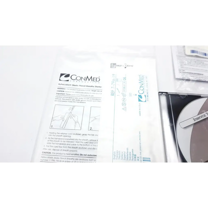 Conmed hyfrecator 2000 desiccator unit with push pencil handpiece and sterile white blue hyaluronidase pencil sheath packaging