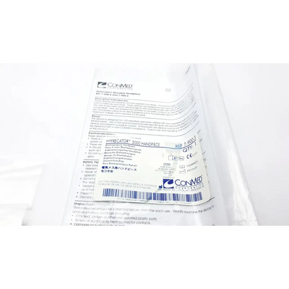 White plastic push pencil handpiece with barcode label for conmed hyfrecator 2000 desiccator unit medical use
