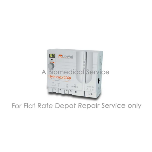 White plastic conmed hyfrecator 2000 medical equipment with digital display and knob for repair service use