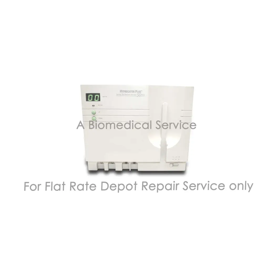 White dental autoclave with digital display and control panel for conmed hyfrecator plus repair service medical equipment
