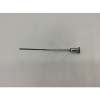 Silver surgical needle with slender pointed tip and cylindrical handle for conmed linvatec ql6102 quicklatch conical obturator