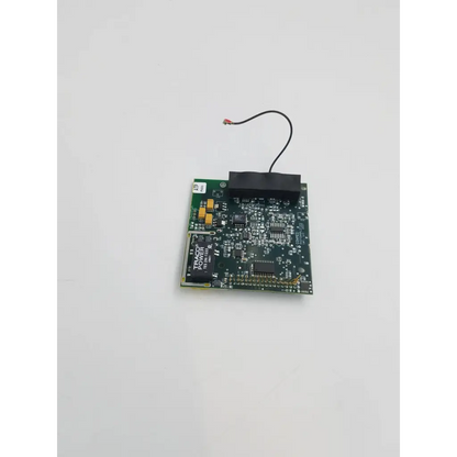 Conmed photo amplifier board ver 1.0 green circuit board with black connector and wire featuring tracer label and components