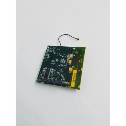 Green rectangular conmed photo amplifier board ver 1.0 with yellow components and black wire for signal amplification