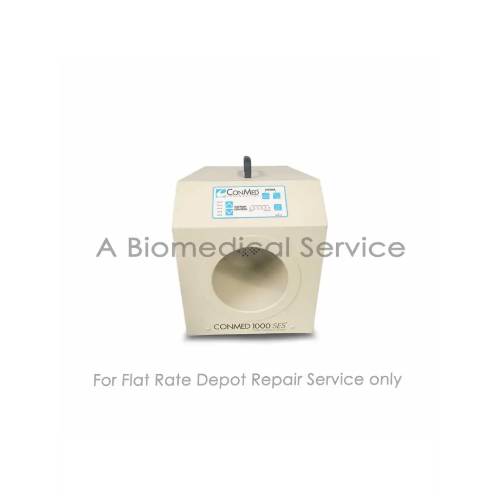Cream-colored Conmed system 1000 SES centrifuge with circular opening and control panel for medical equipment repair service