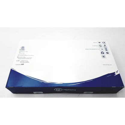 White and blue rectangular box of convatec esteem drainable pouch with sleek modern design and convatec logo