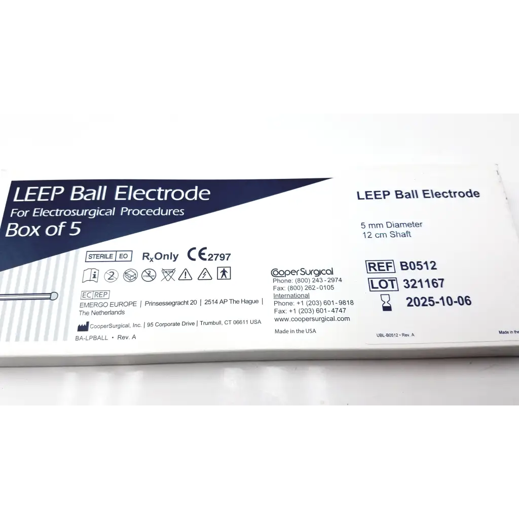 Cooper Surgical LEEP Ball Electrode 5mm Diameter 12cm Shaft