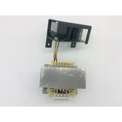 Black plastic housing with metallic transformer core and terminal block assembly for siemens 4av4110-2ab nsnp product