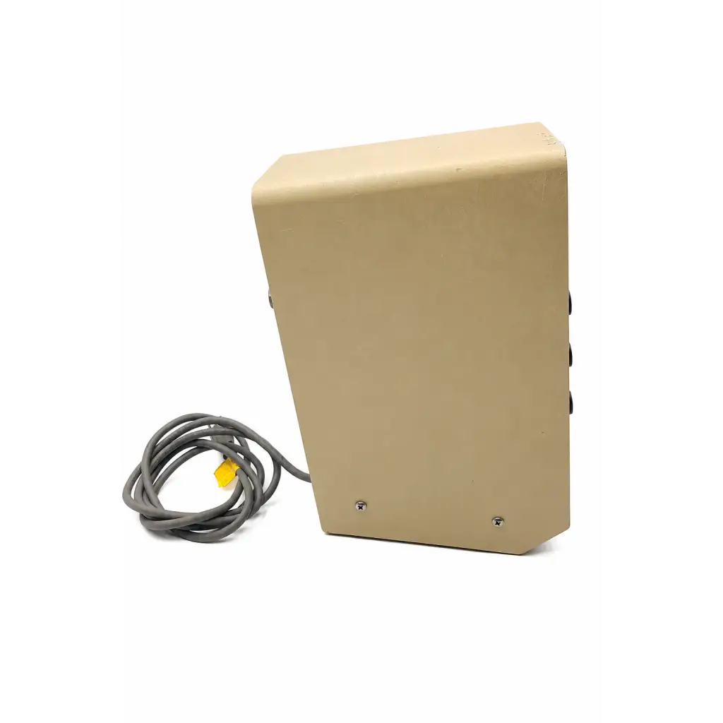 Beige rectangular corning science products 125 benchtop ph mV meter with coiled gray cable and yellow connector biomed certified