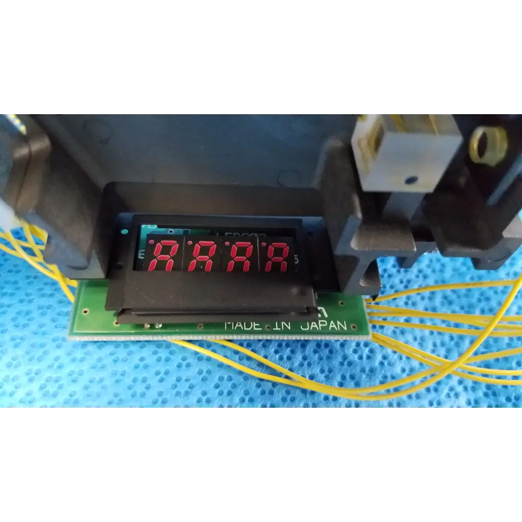 Black digital display with red numerals on green circuit board made in japan for topcon trc-nw6s optical sensor housing retinal camera