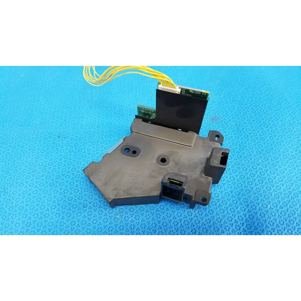 Black plastic optical sensor housing board with small screen and yellow cables for topcon trc-nw6s retinal camera