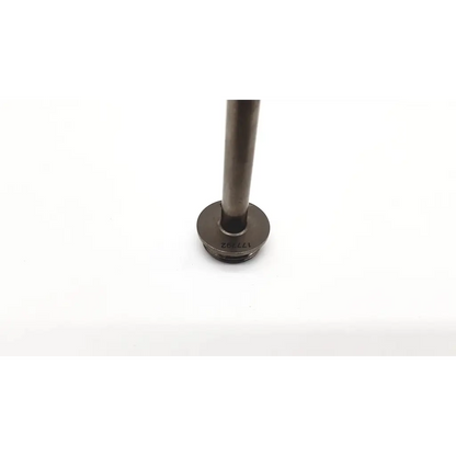 Dark gray metallic cylindrical rod with threaded base of covidien 177792 versaport metal cannula product
