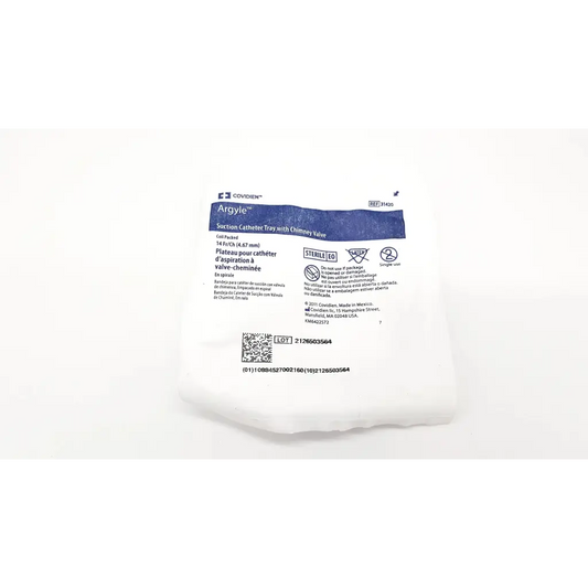 Covidien Argyle Suction Catheter Tray with Chimney Valve 14