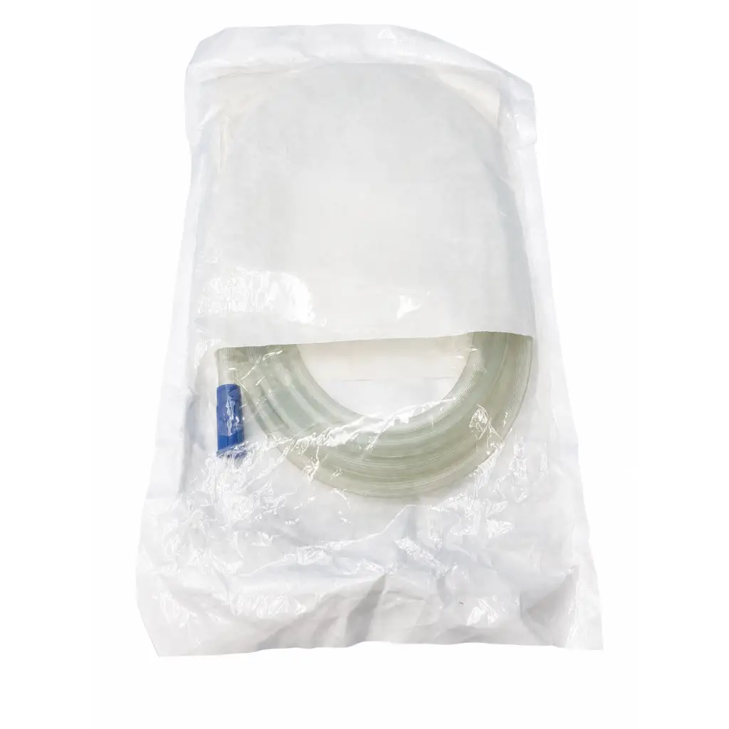 Clear plastic covidien argyle suction tubing with blue connector biomed certified packaged in transparent bag