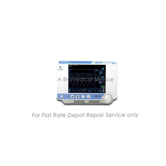 White and blue capnostream 20i medical equipment monitor with digital waveform display for covidien capnostream 20p repair service flat-rate repair