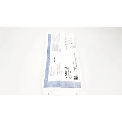 White and blue sterile packaging for covidien shiley evac trachtubes with taperguard cuff 7.0 mm medical device