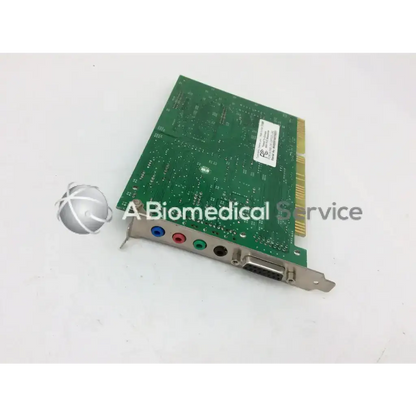 Green circuit board creative labs sound blaster awe64 ct4520 audio card with colored input jacks and dvi port