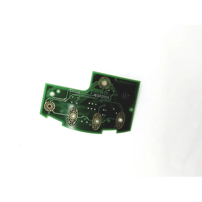 Green printed circuit board with gold solder pads and traces for csi custom membrane keyboards ep 5104