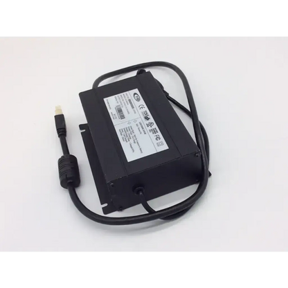 Black rectangular cte 4c24050a onboard battery charger with coiled cable and yellow connector for 24v power wheelchairs