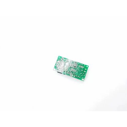 Green rectangular circuit board with silver soldered components and black usb port in cui inc vof-50 series power supply