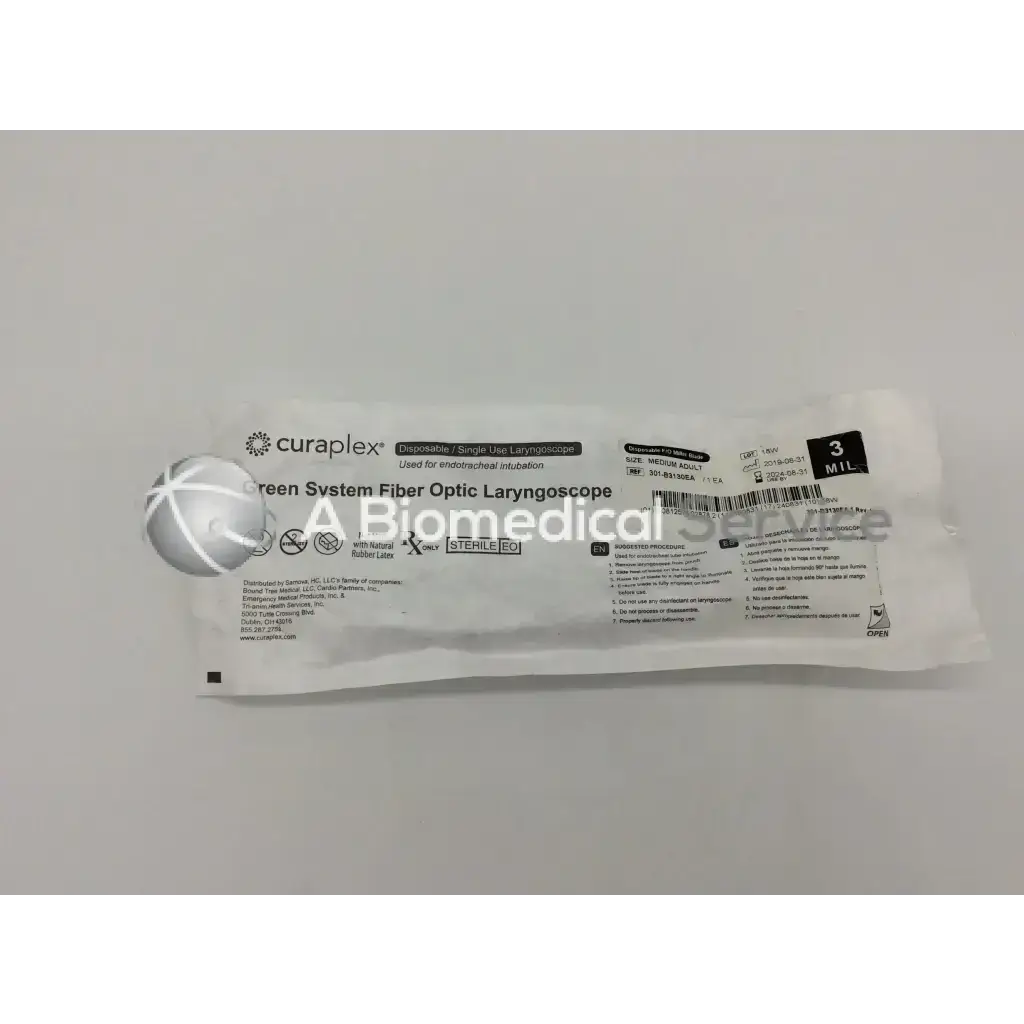 Curaplex Green System Fiber Optic Laryngoscope MIL 3