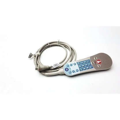 Gray curbella 350200 g pillow speaker nurse remote with coiled cable and blue numeric keypad for easy communication