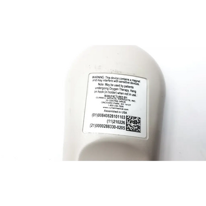 White plastic pillow speaker nurse call remote by curbell medical products inc model 350200 for patient use