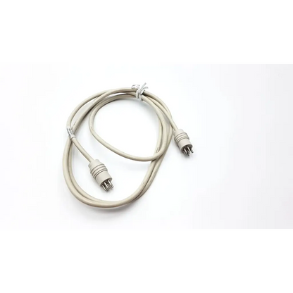Beige curbell ju72-060 communication jumper with two three-pronged plugs and white tie securing the coiled cable