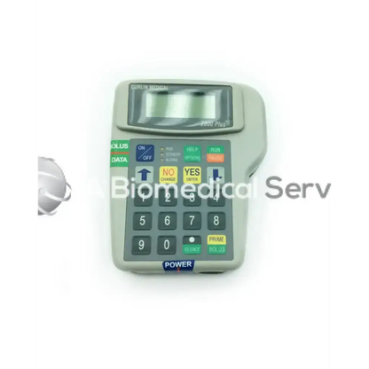 Gray curlin medical 2000 plus infusion pump handheld device with digital display and colorful function buttons