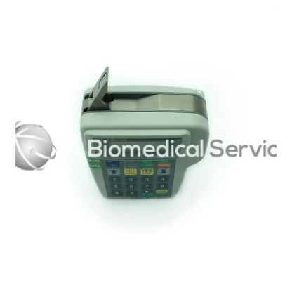 Gray plastic curlin medical 2000 plus infusion pump with keypad and card slot for medical fluid delivery