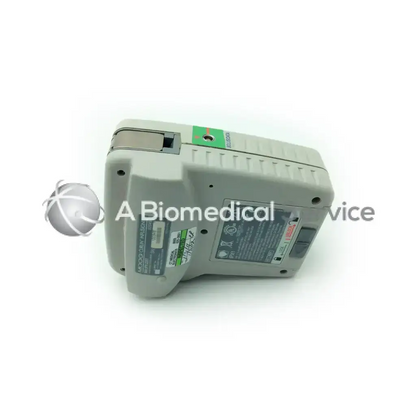 Gray plastic curlin medical 2000 plus infusion pump back panel with green label and black text for infusion use