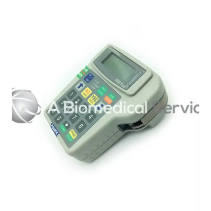 Gray plastic curlin medical 2000 plus infusion pump with small screen and colorful yes no buttons for precise dosing