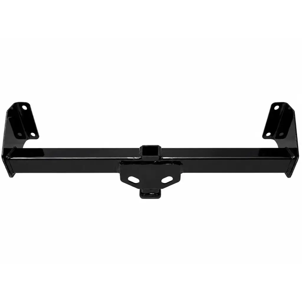 Black metal curt trailer hitch receiver with glossy finish and reinforced brackets 3500 lb weight capacity