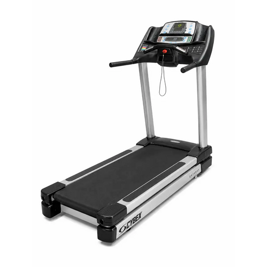 Black and silver cybex 445t commercial treadmill with digital display panel supplied photograph