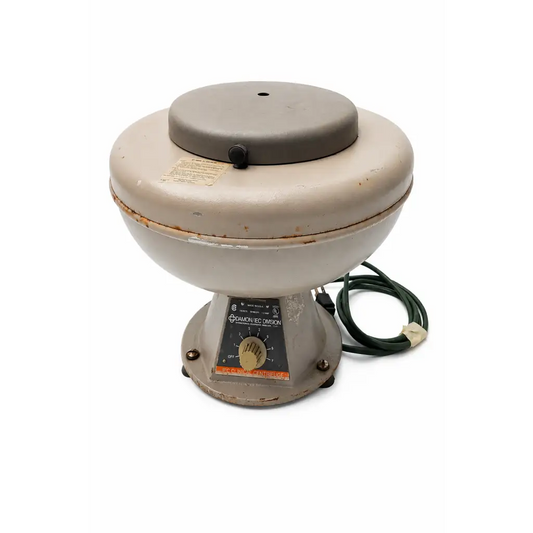 Beige and gray damon iec model clinical centrifuge with control panel power cord and rust on base