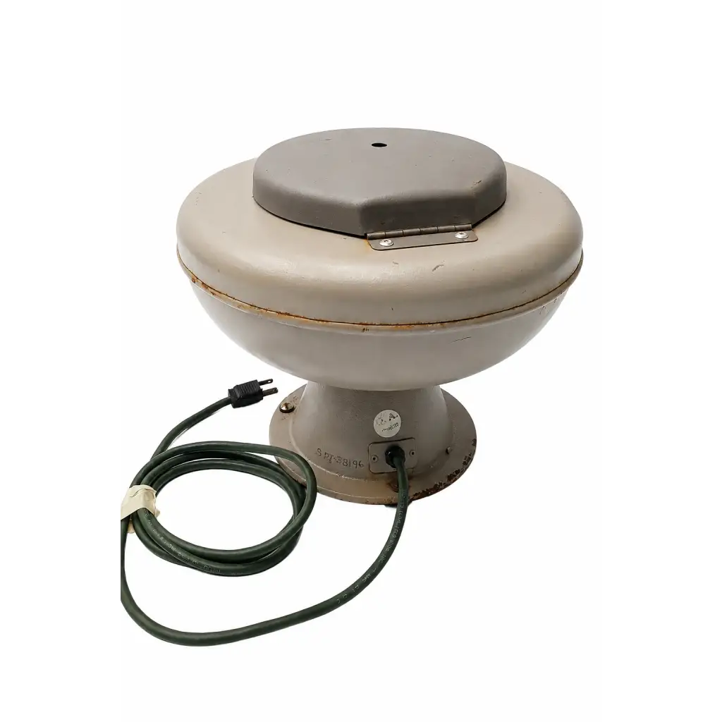 Gray industrial-grade damon iec model cl benchtop clinical centrifuge with rounded bowl hinged lid and coiled power cord biomed certified