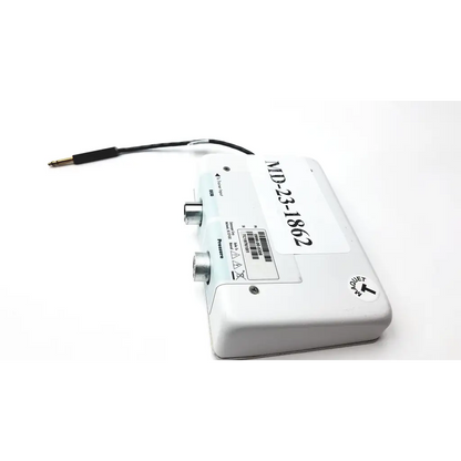 White rectangular datascope iabp trainer audio mixer with two silver knobs and black cable for iabp trainer use