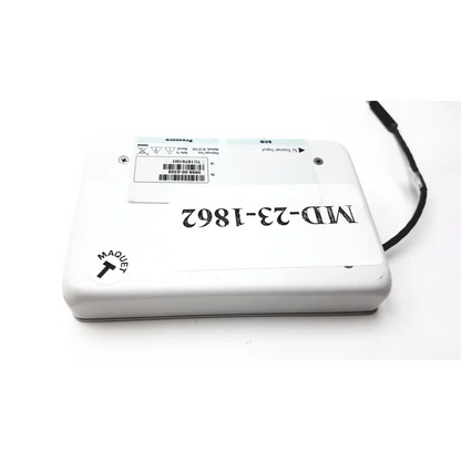 White rectangular datascope iabp trainer medical device with black labeling and connected cable for training use