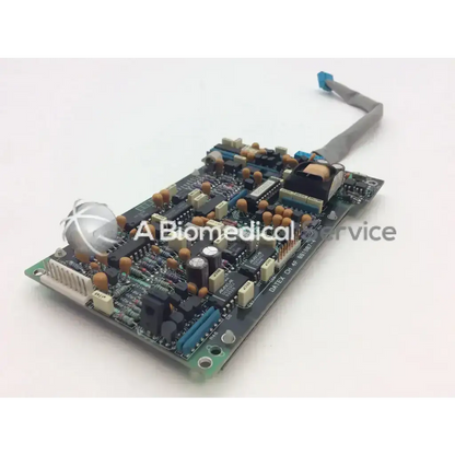 Datex ch 4f 881987-4 green circuit board with capacitors and connectors featuring mm74hc04n bbce5-3 components