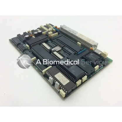 Black printed circuit board with integrated circuits capacitors and connectors for datex ctrl 1543397 with mc74ac14n