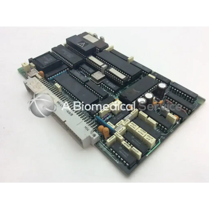 Black rectangular circuit board with integrated circuits capacitors connectors for datex ch 4f featuring mc74ac14n components
