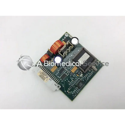Datex engstrom 94v-0 board featuring green pcb with copper coils black ic chips and silver connectors for electronics use