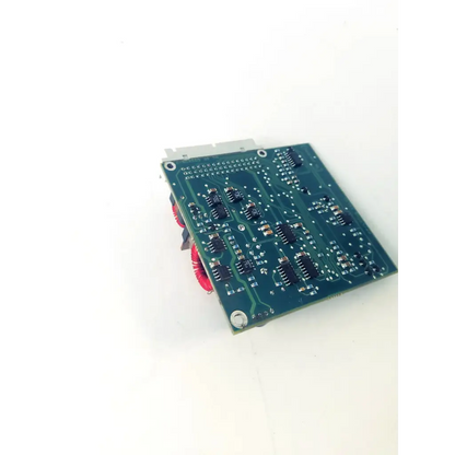 Green datex-engstrom printed circuit board with black integrated circuits and red coils bbcb2-12 22523sm model