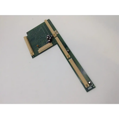 Green l-shaped computer expansion card with beige connector strips and black components perlos-c096fs-c1d-0 model