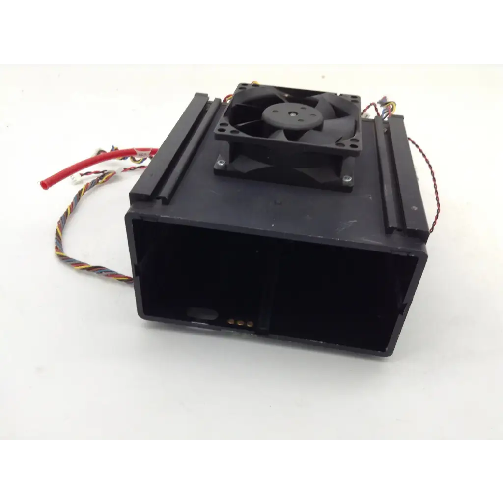 Black rectangular electronic cooling unit with fan and wires for datex ohmeda adu s5 anesthesia machine parts