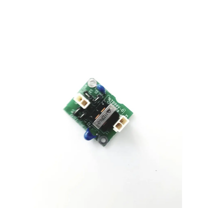 Green printed circuit board with black and white components blue capacitors and smt804v ic for datex-ohmeda m10236 monitor parts