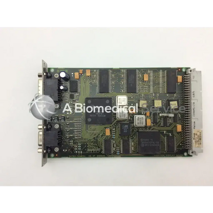 Datex-Ohmeda NG 4F 898696 high vga display board with green circuit, black integrated circuits, orange capacitors, and silver connector