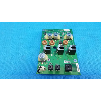 Green main power circuit board with capacitors inductors and heat sinks for topcon trc-nw6sf retinal camera