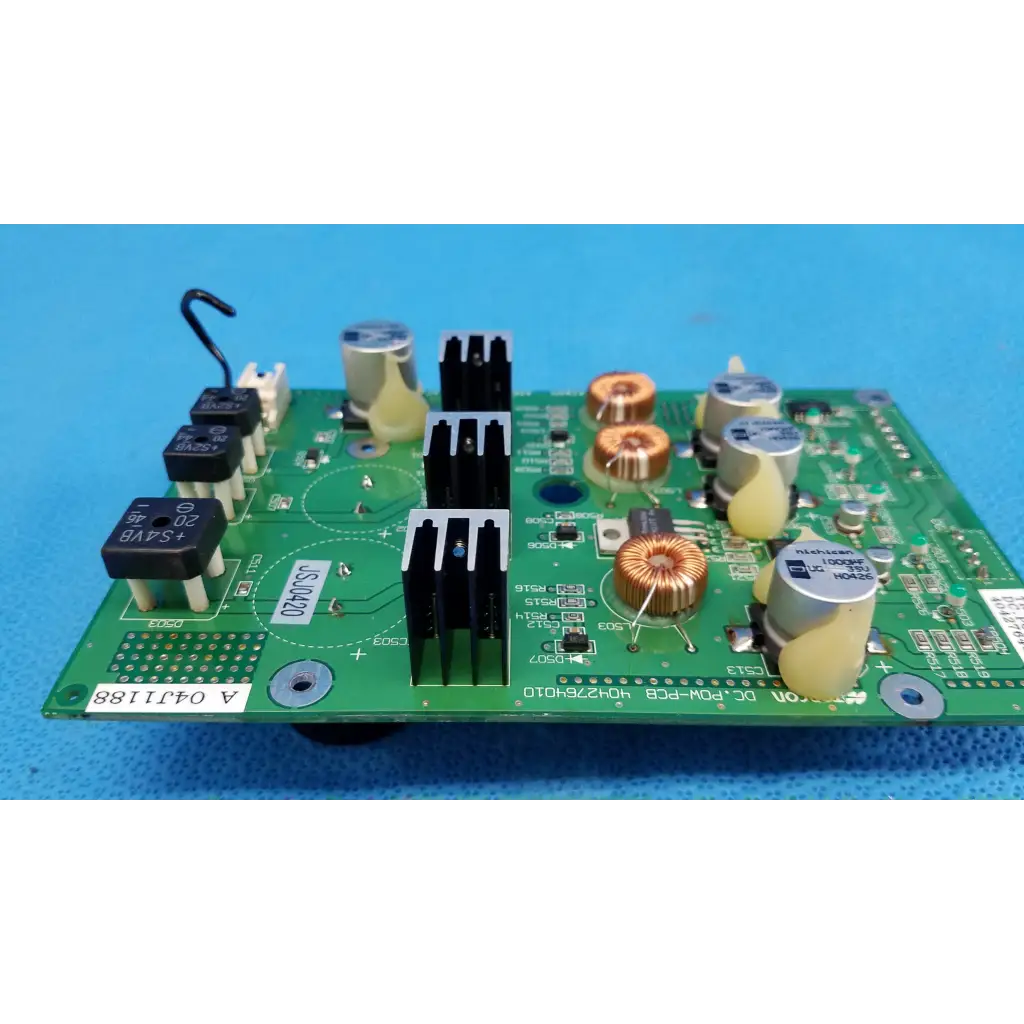 Green main power circuit board with black and copper electronic components for Topcon TRC-NW6SF retinal camera